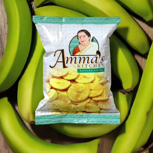 Ammas Kitchen Banana Chips-Gms : 285 - www.foodworldmd.com