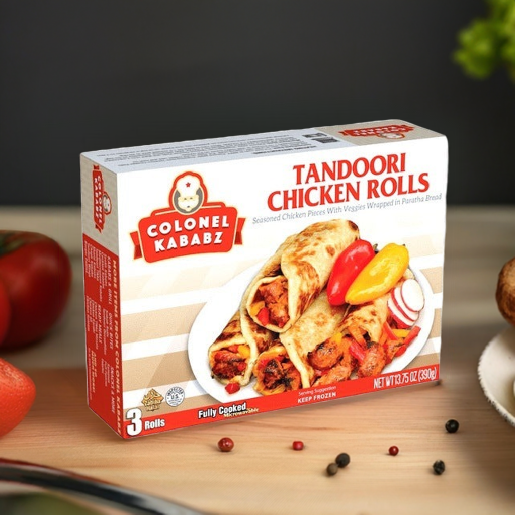 Colonel Kababz Tandoori Chicken Rolls-Gms : 320 - www.foodworldmd.com