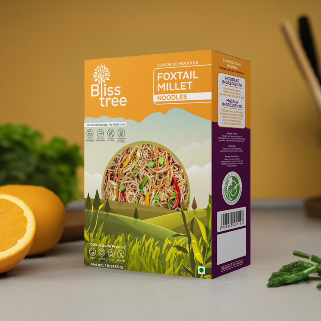 Bliss Tree Foxtail Millet Noodles-Gms : 180 - www.foodworldmd.com