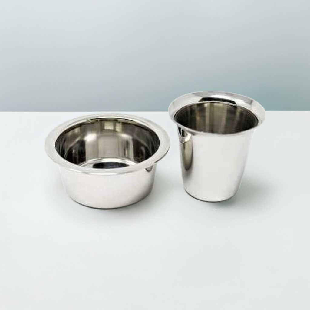 Ankur Stainless Steel Cup & Tumbler Set - #2-Pc : 1 - www.foodworldmd.com