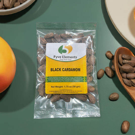 Fyve Elements Black Cardamom-Gms : 50 - www.foodworldmd.com