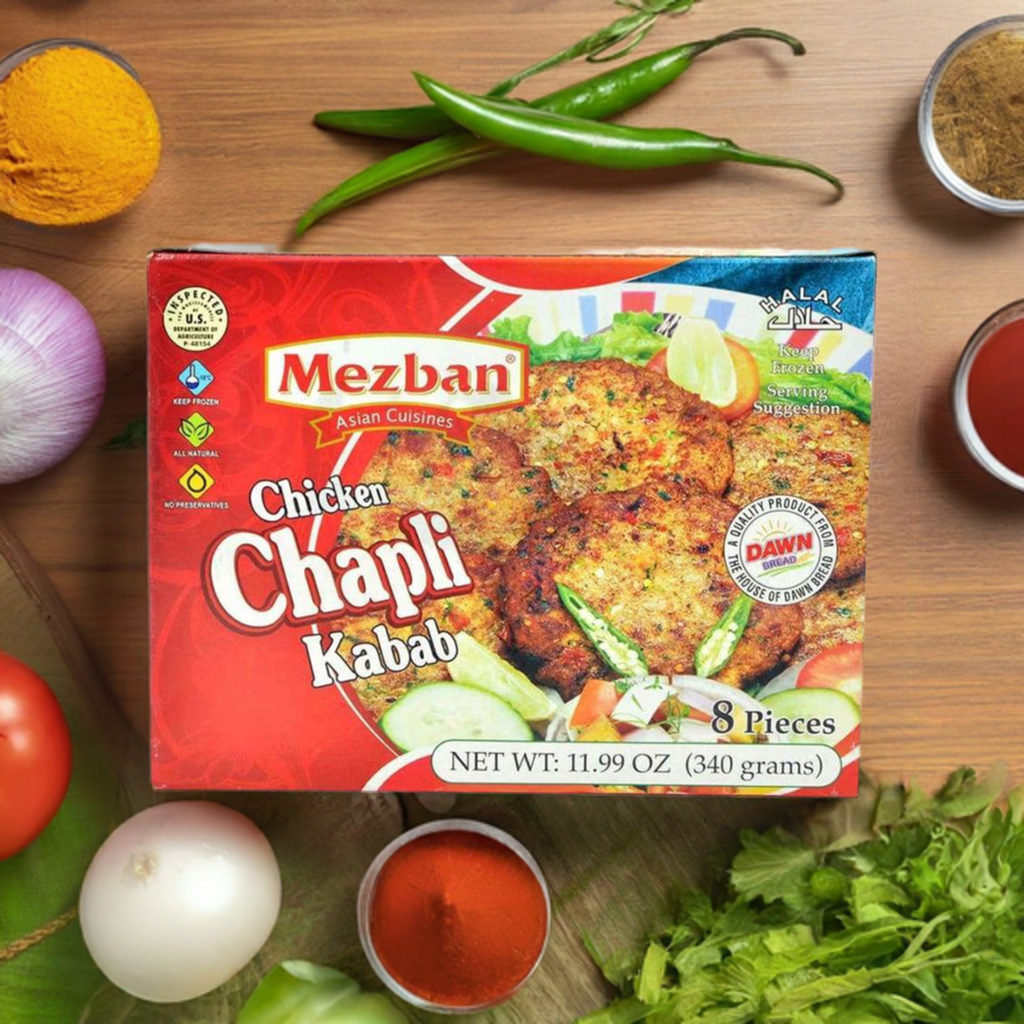 Mezban Chicken Chapli Kabab-Gms : 360 - www.foodworldmd.com