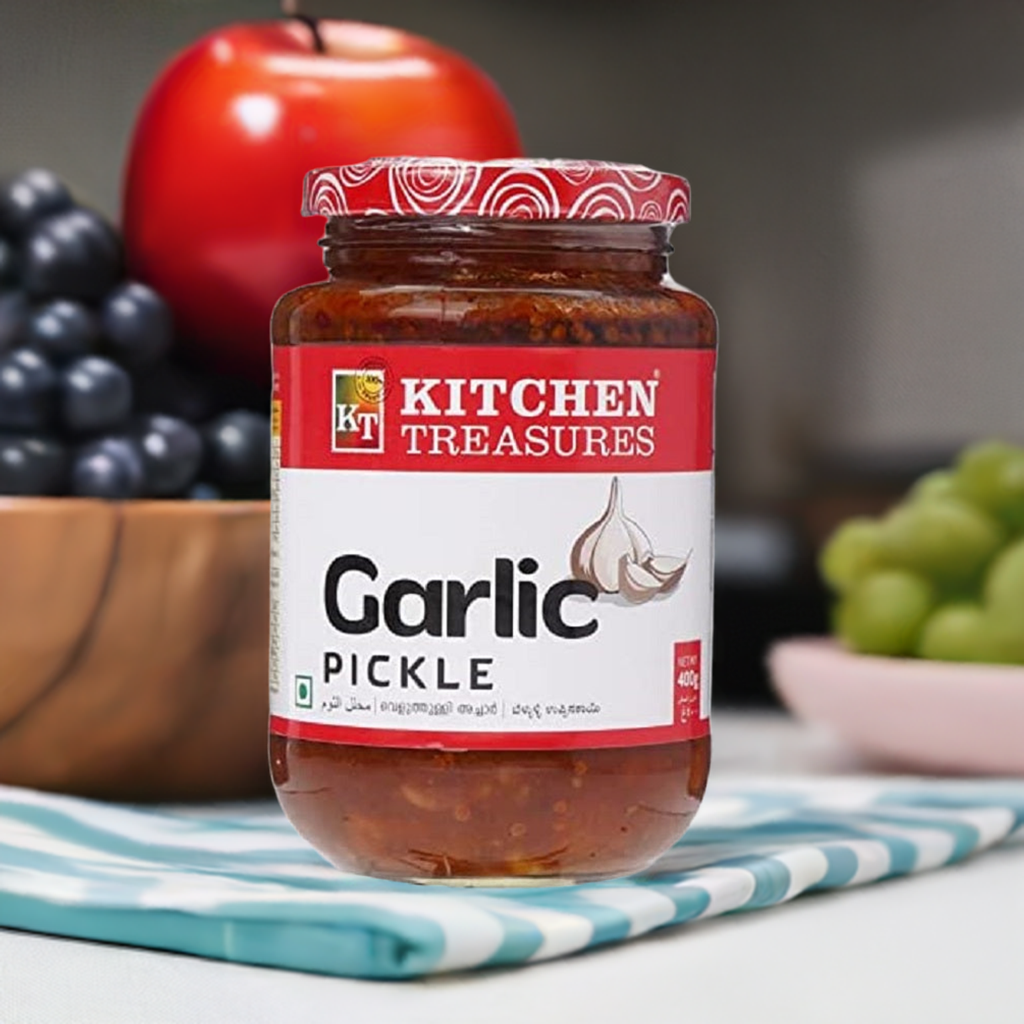 Kitchen Treasure Garlic Pickle-Gms : 400 - www.foodworldmd.com