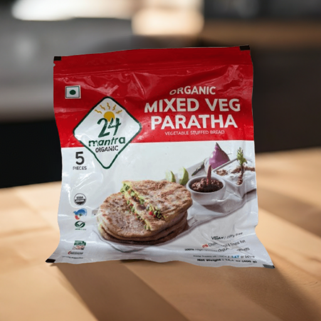 24 Mantra Organic Mixed Vegetable Paratha-Gms : 400 - www.foodworldmd.com