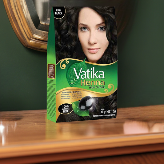 Vatika Henna Black Hair Colour-Gms : 60 - www.foodworldmd.com