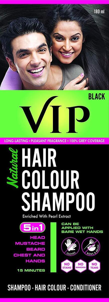 VIP Hair Black Colour Shampoo-Ml : 180 - www.foodworldmd.com