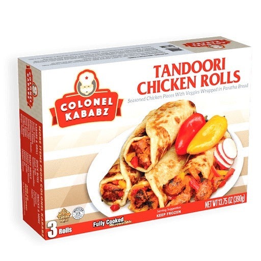 Colonel Kababz Tandoori Chicken Rolls-Gms : 320 - www.foodworldmd.com